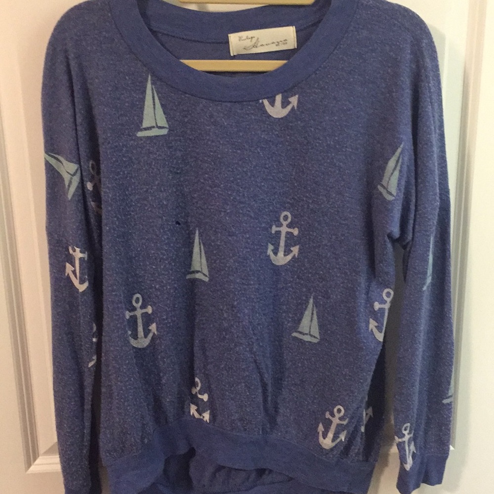Nautical scoop neck sweater